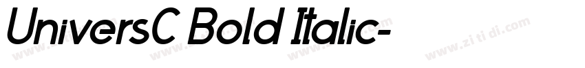 UniversC Bold Italic字体转换